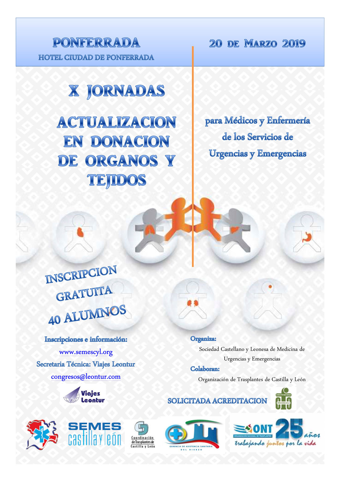X Jornadas Actualización en Donación de Órganos y Tejidos